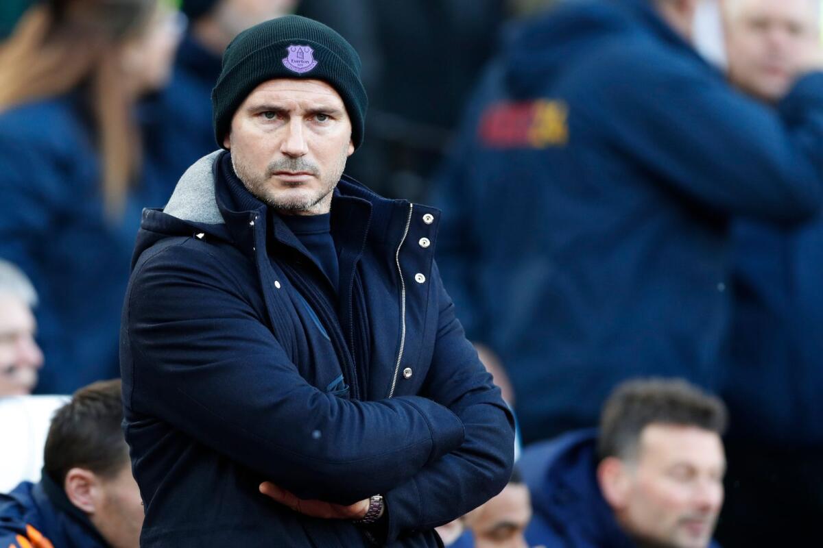 Chelsea legend Frank Lampard was coaching Everton until January. — AP
