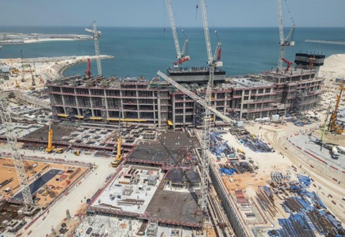 Construction  underway at Al Marjan Island.