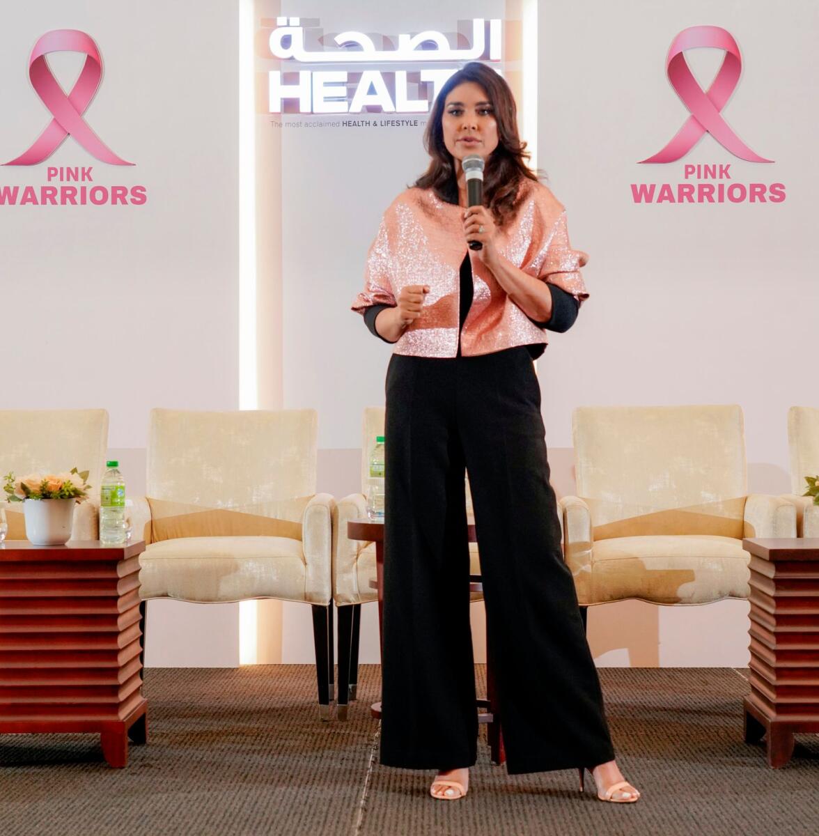 She recently gave a keynote speech at the Pink Warriors event in Dubai