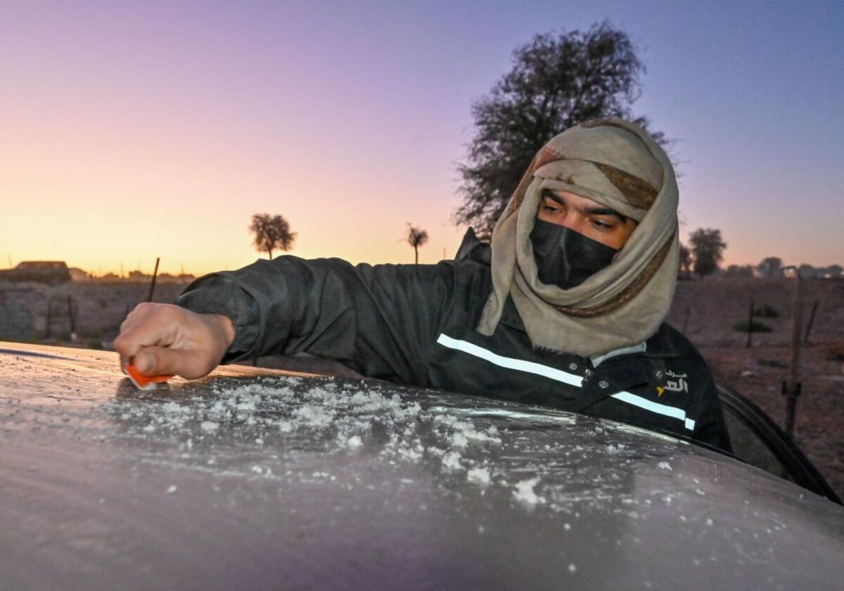 Raknah desert saw snow amidst sub-zero temperatures in 2021. — KT file photo