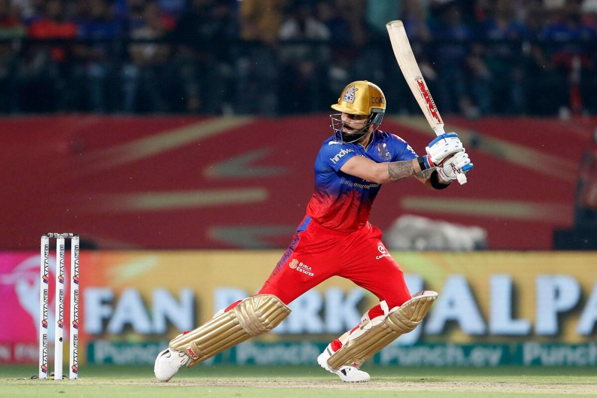 Royal Challengers Bengaluru's Virat Kohli plays a shot during the IPL match against Punjab Kings. — AFP