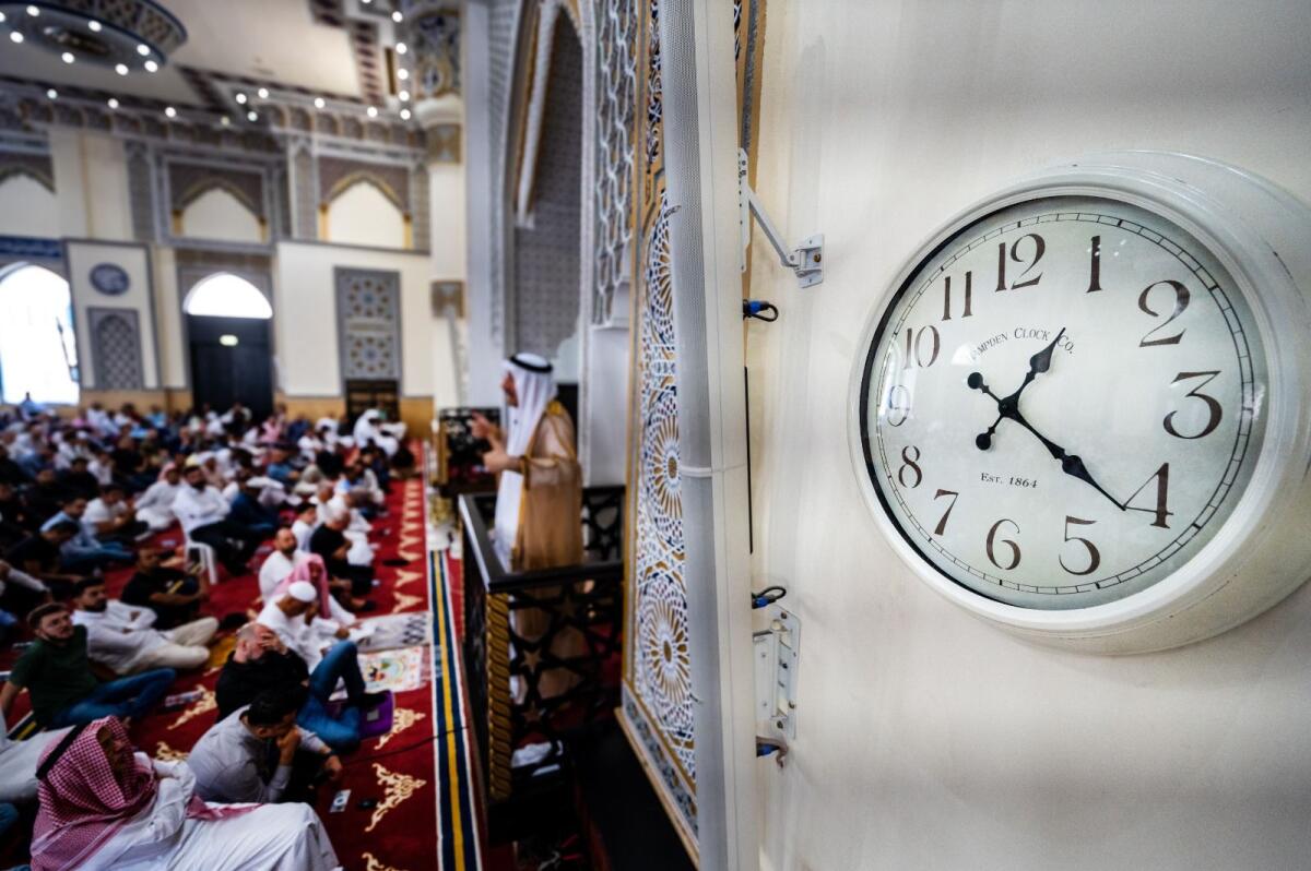 The Imam of Al Farooq Omar Bin Al Khattab Mosque in Dubai, on Friday, June 28. Photos: Shihab