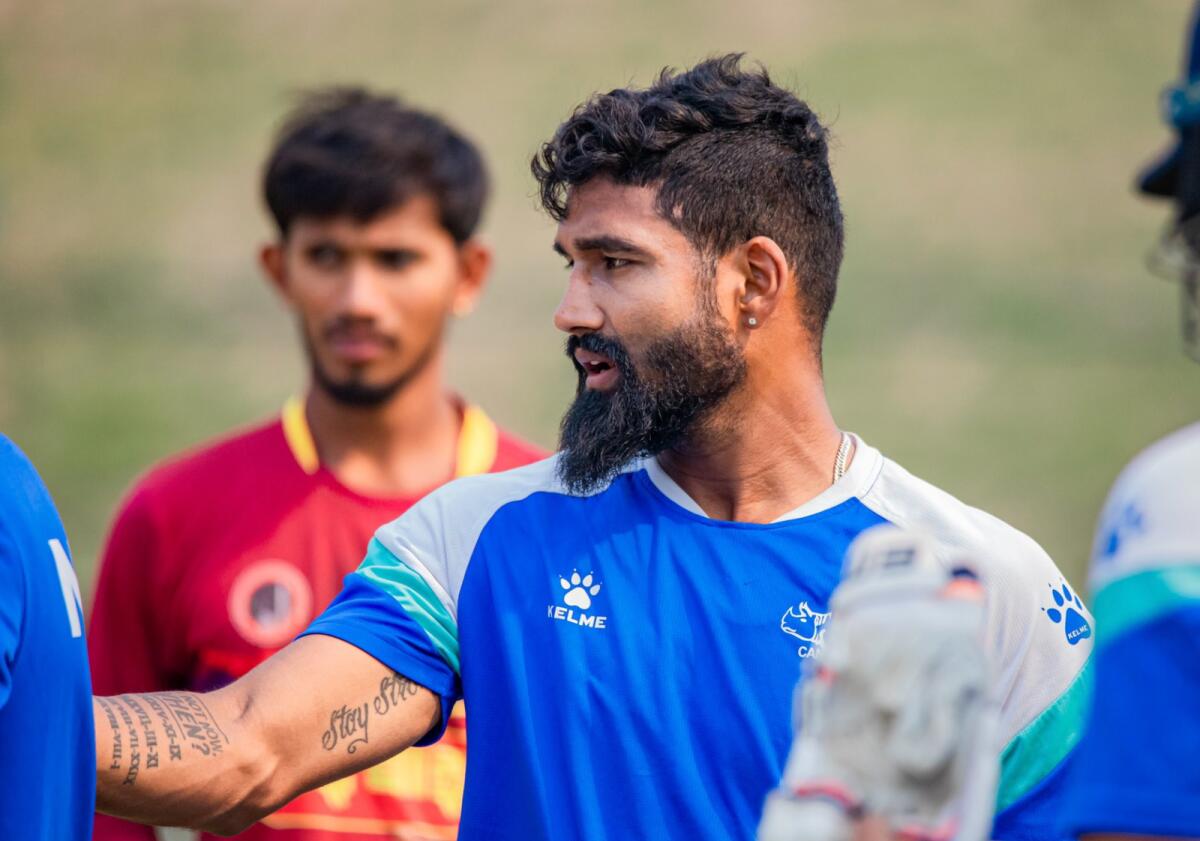 Dipendra Singh Airee during a training session. — X