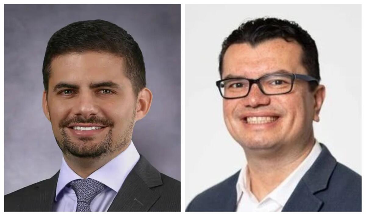 Eduardo Fonseca, CEO of XCath (left) and Dr Vitor Mendes Pereira, Director of Endovascular Research and Innovation at St. Michael’s Hospital Toronto.
