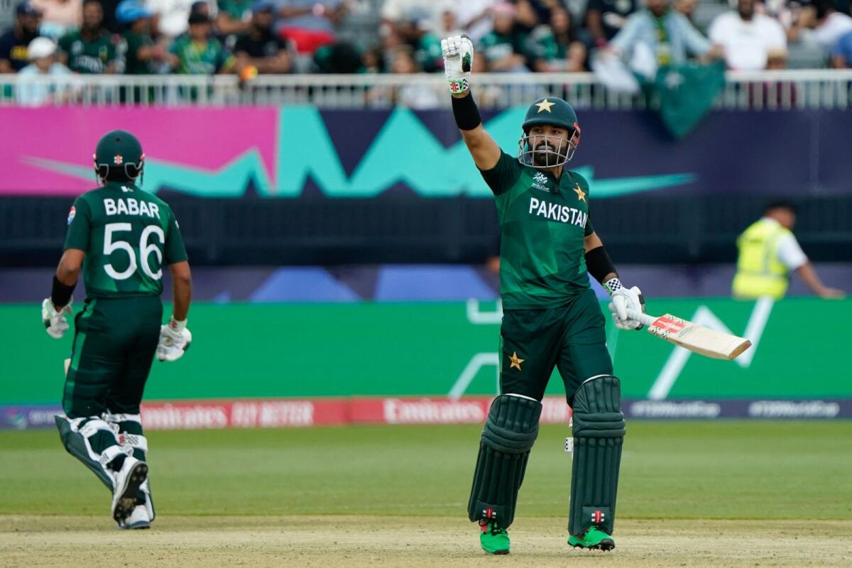 Pakistan's Mohammad Rizwan during his match-winning knock against Canada on Tuesday. — AFP