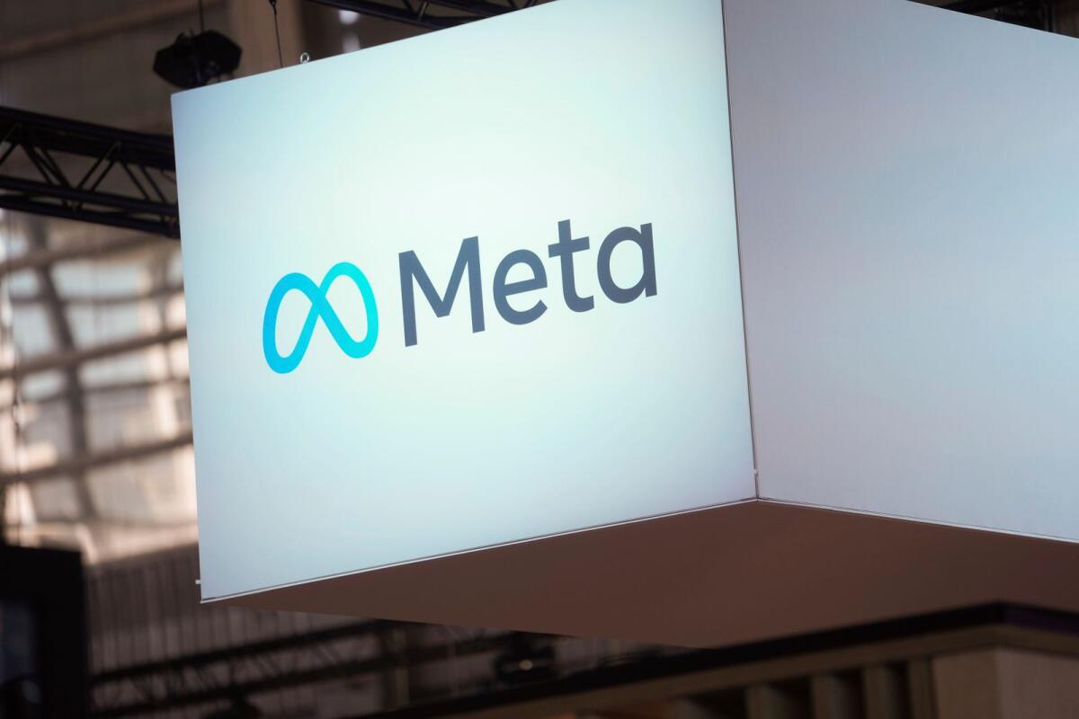 The Meta logo is seen at the Vivatech show in Paris, France, on June 14, 2023. Instagram and Facebook's parent company Meta is adding new parental supervision tools and privacy features to its platforms beginning Tuesday, June 27. The changes come as social media companies face increased scrutiny over how they impact teens' mental health. Photo: AP