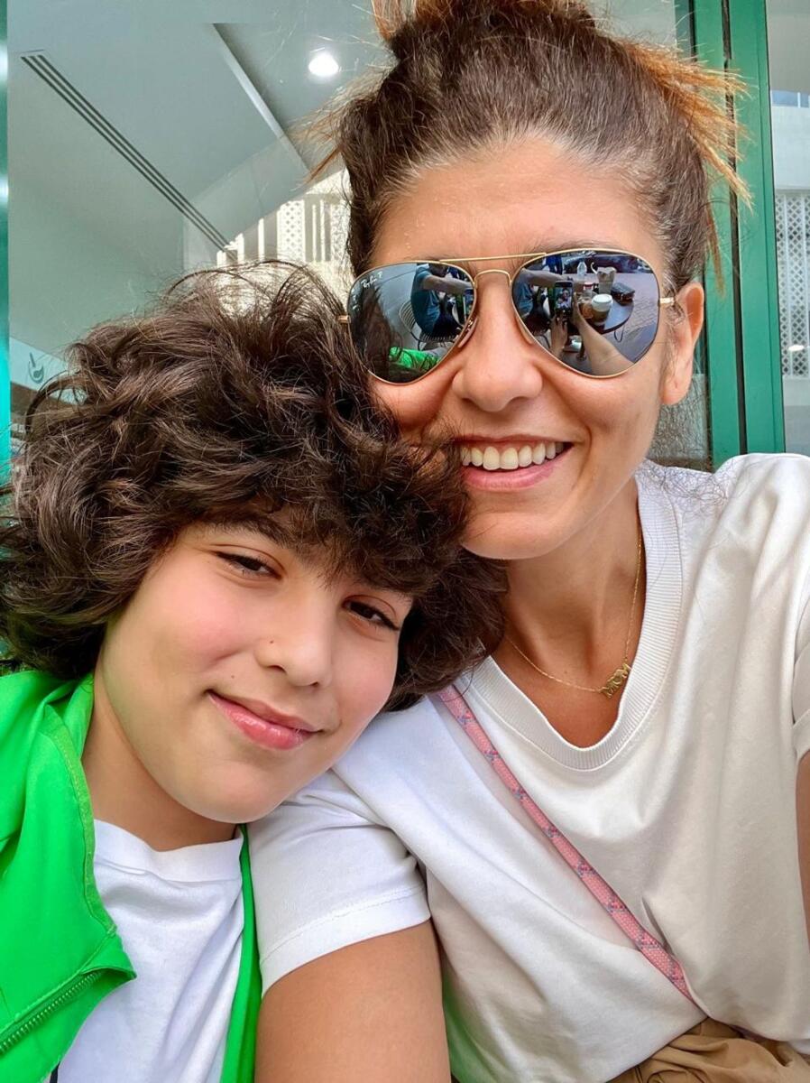 Mariana with her son Enzo