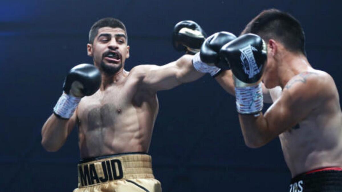حقق مجيد النقبي من الإمارات العربية المتحدة الفوز السابع في حياته في ليلة القتال EMD في دبي.