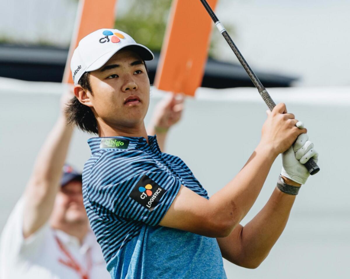 Kris Kim (Eng), 16 years-old, the fifth youngest player to make the cut on the PGA Tour.- Instagram