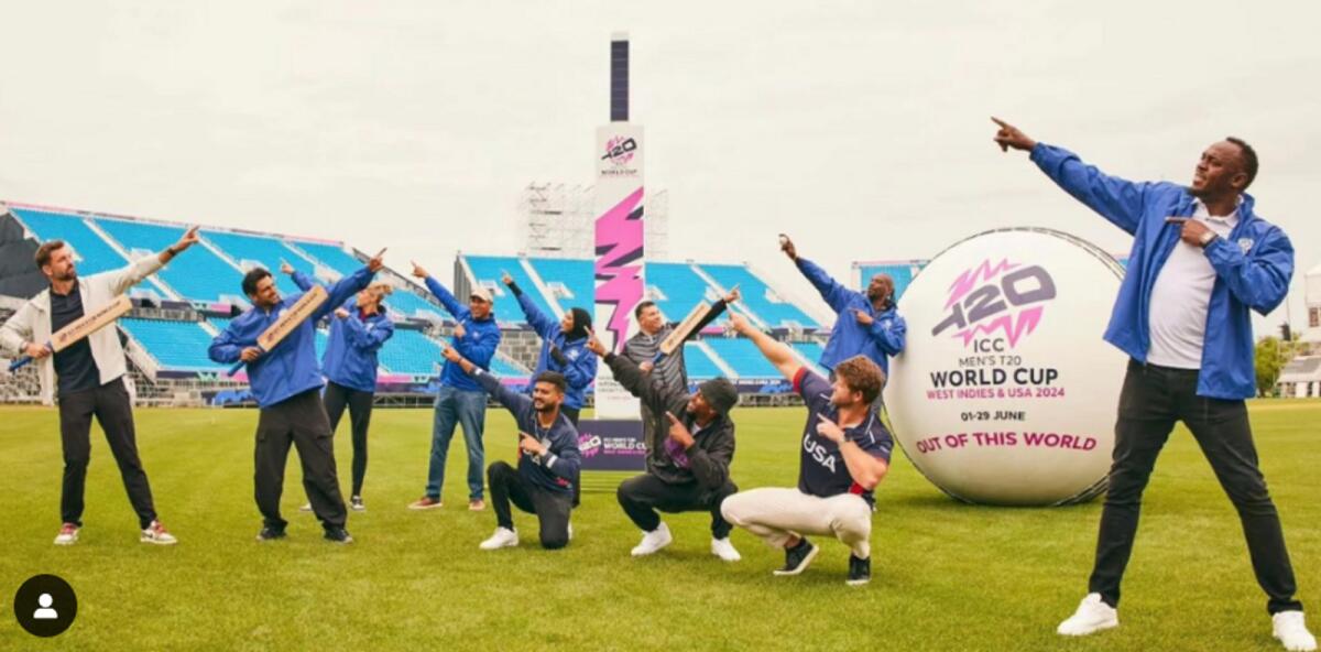 Usain Bolt believes cricket can prosper in America on the back of co-hosting this year's ICC Men's T20 World Cup and a successful foray back into the Olympics in 2028. - Instagram