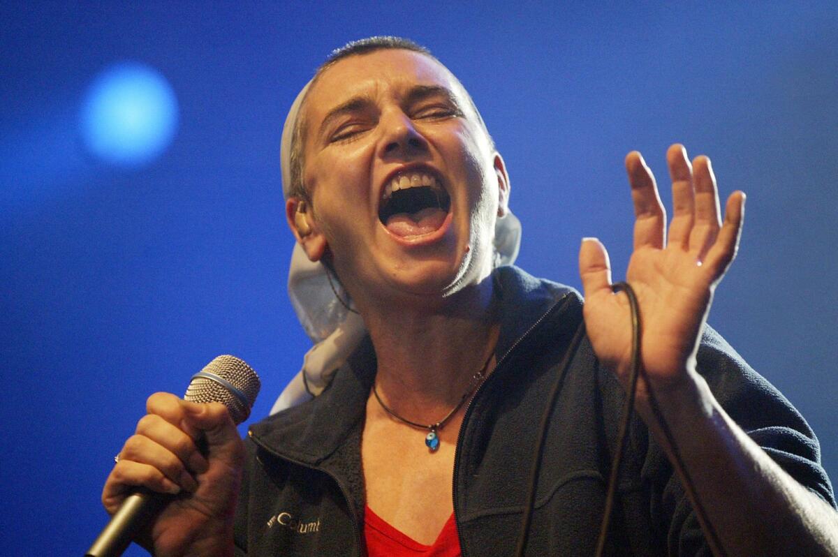 (FILES) Irish pop singer Sinead O'Connor performs during the 37th International Celtic Festival in Lorient, western France on August 5, 2007. Photo: AFP