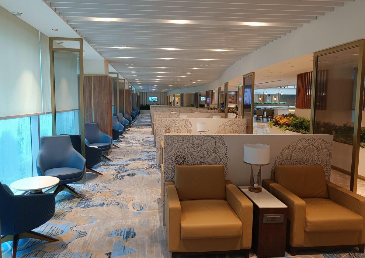 New lounge at Terminal 3 of the Indira Gandhi International (IGI) Airport, in New Delhi. Photo: PTI