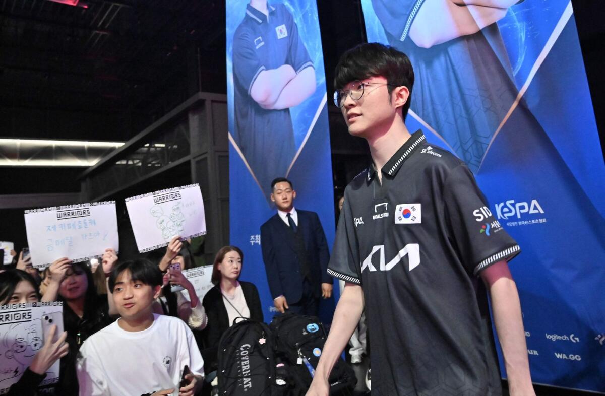 Esports League of Legends South Korean national team player Lee Faker Sang-hyeok.  — AFP