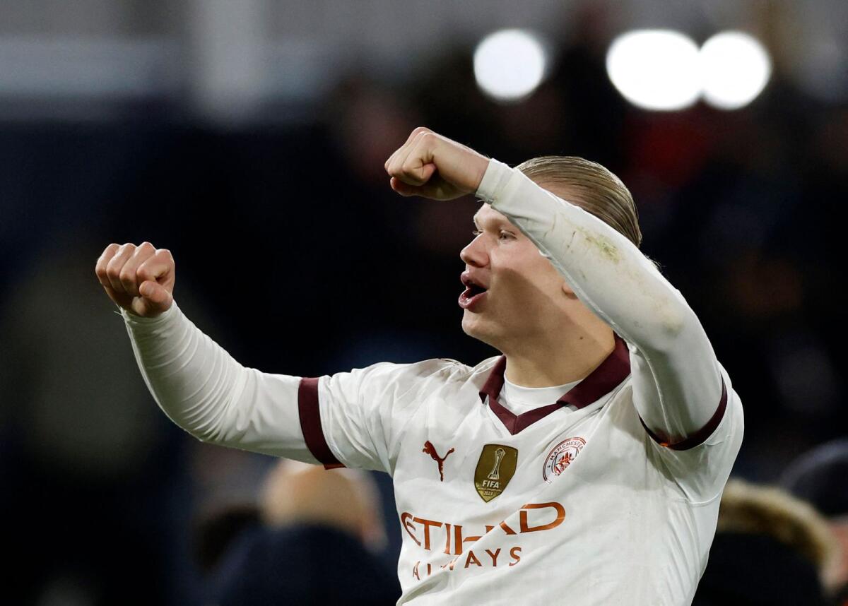 Manchester City's Erling Haaland was on fire on Tuesday evening. - Reuters