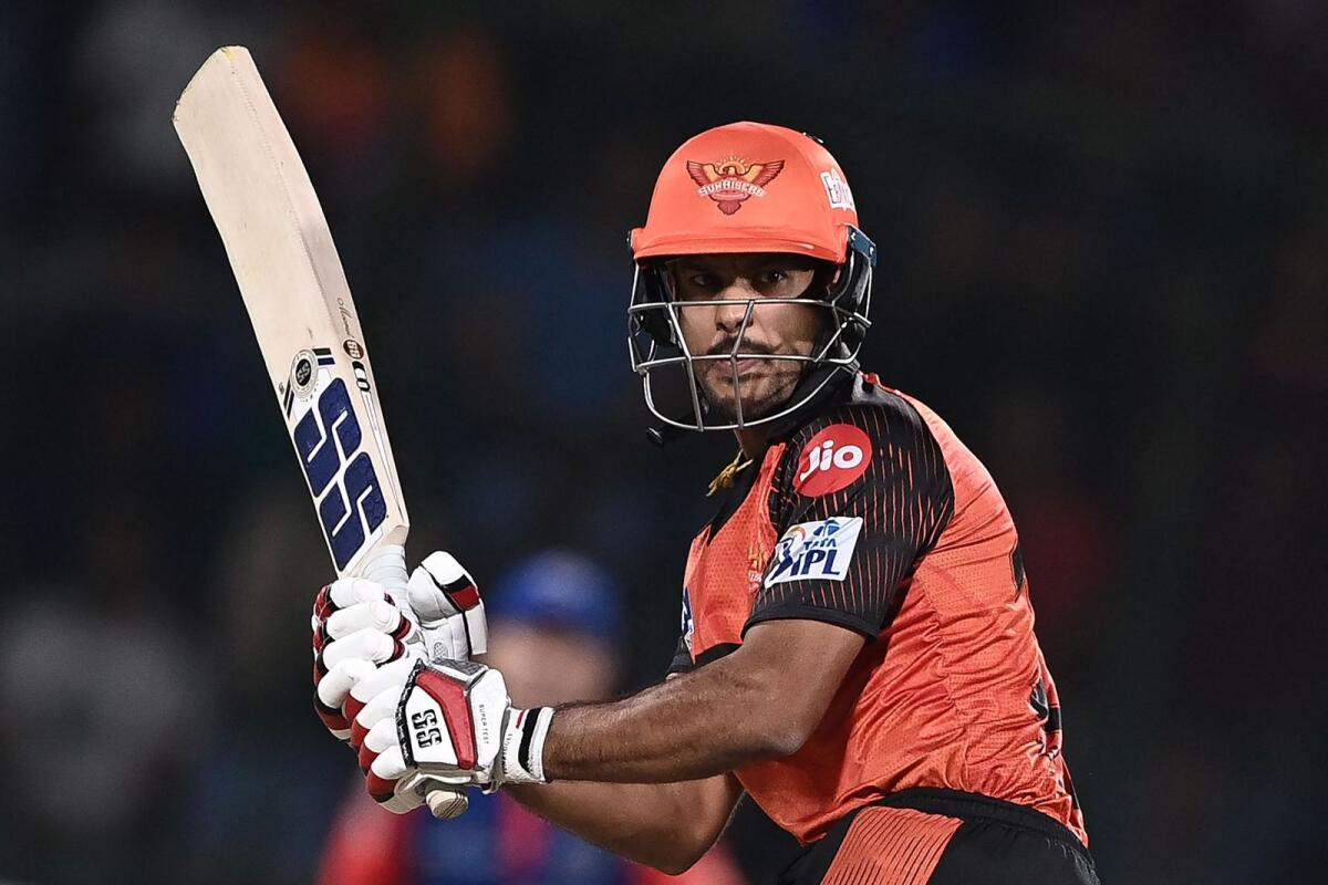 Sunrisers Hyderabad batsman Mayank Agarwal is struggling for form. — AFP