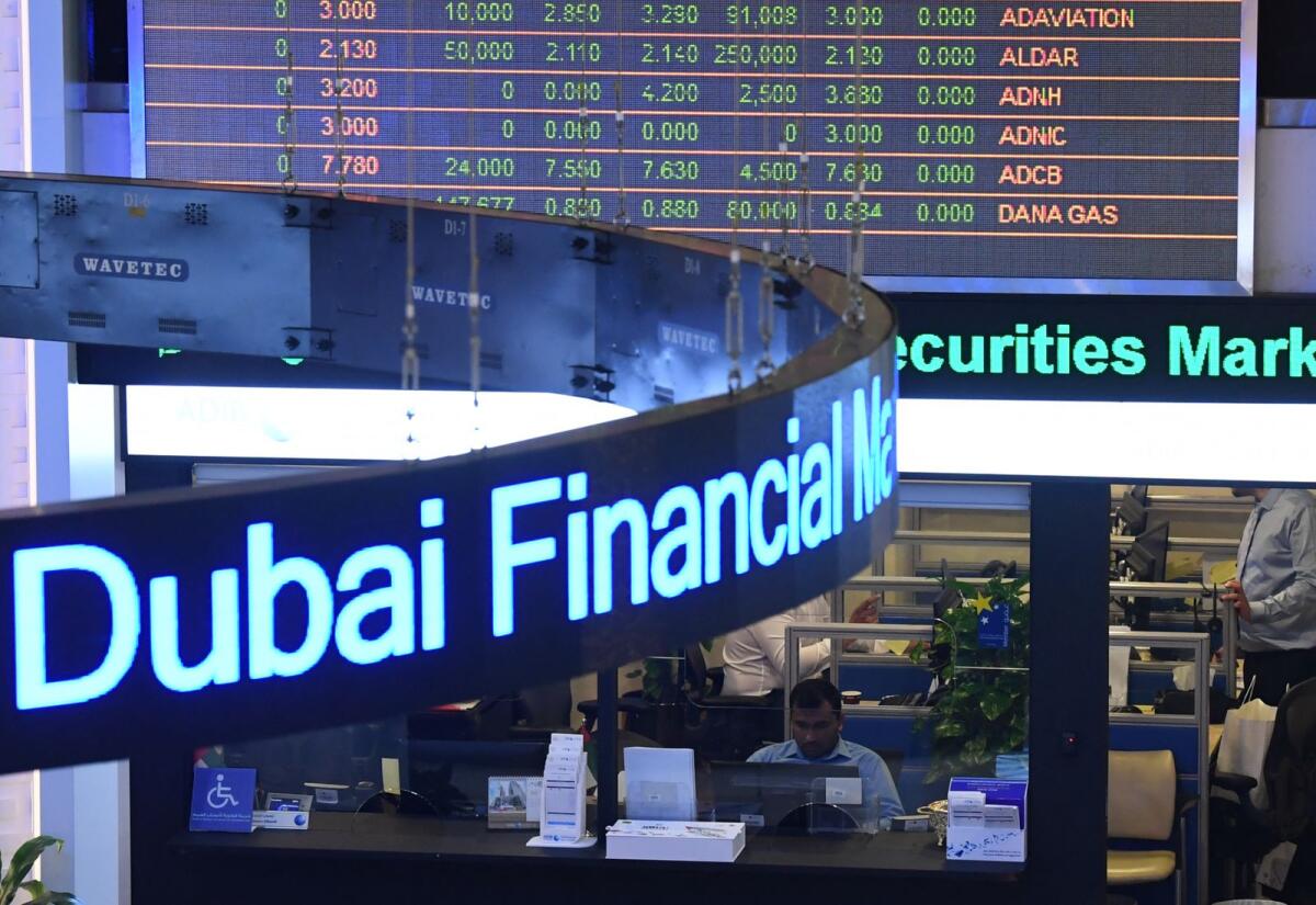 The Dubai Financial Market. Photo: AFP