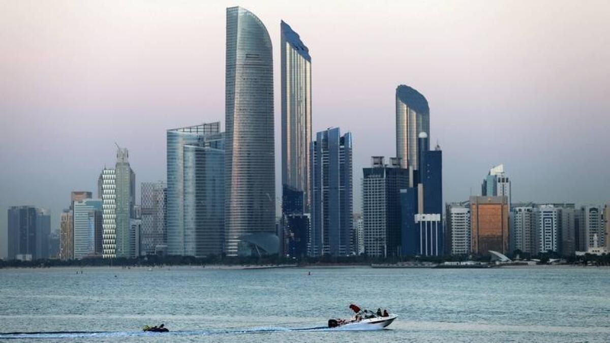 The Abu Dhabi skyline.