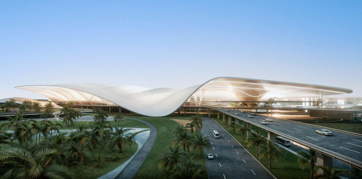 Exterior design of Al Maktoum International Airport. Photo: Supplied