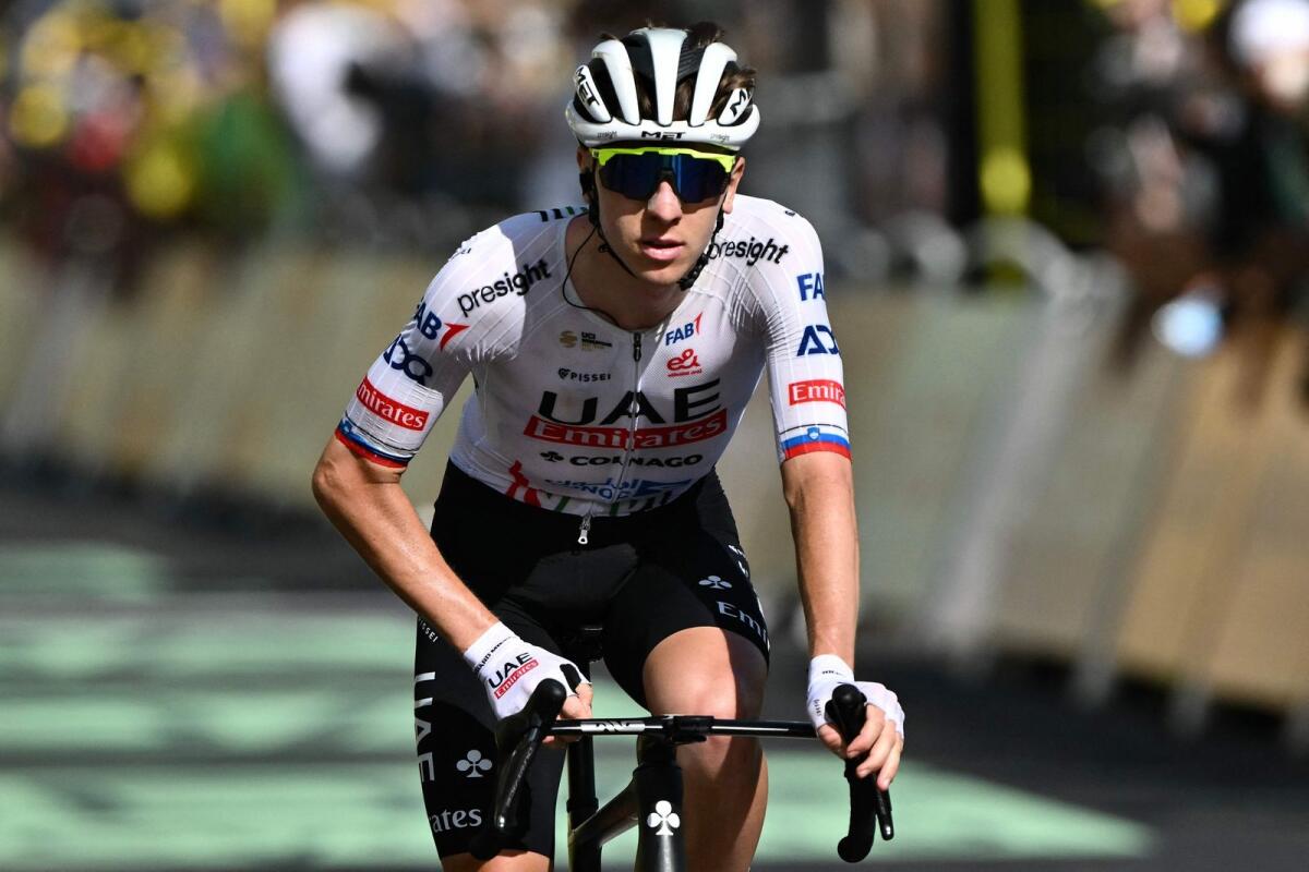 UAE Team Emirates' Slovenian rider Tadej Pogacar during the second stage of the Tour de France. — AFP