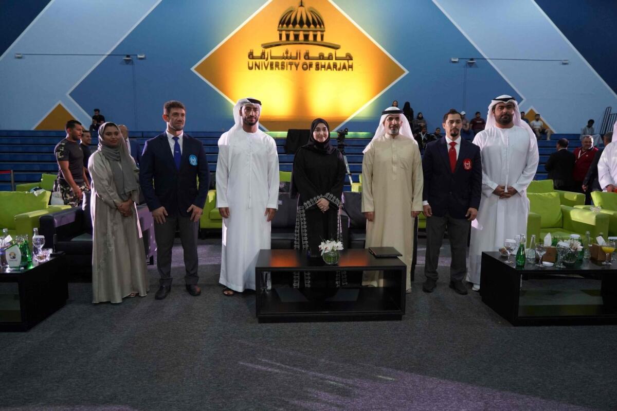 Officials from the Special Olympics UAE and the Emirates Bodybuilding and Fitness Federation during the has signing of a memorandum of understanding. - Supplied photo