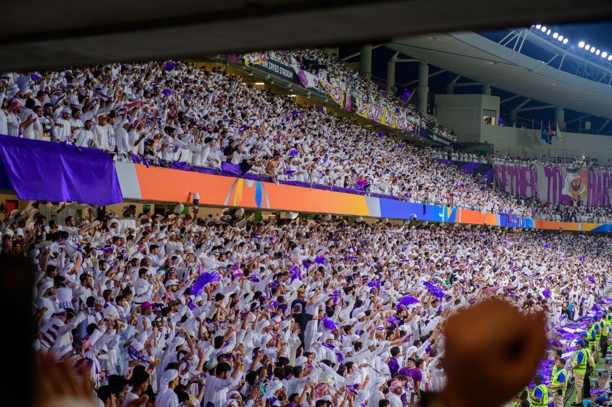 Fans at Hazza Bin Zayed Stadium. Photos: Al Ain FC/X