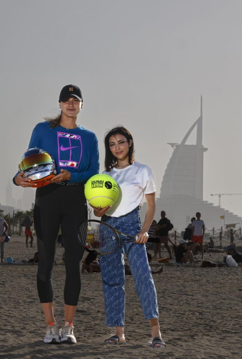 Aryna Sabalenka (left) with Amna Al Qubaisi. — Supplied photo