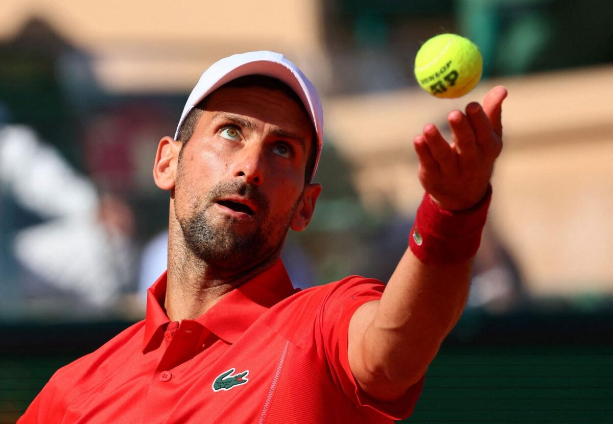 Serbia's Novak Djokovic last competed at the Monte Carlo Masters in April where he lost to Casper Ruud in the semifinals. — Reuters