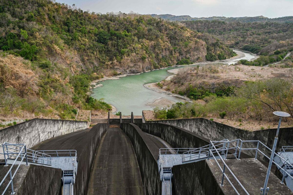 General view of the low water level at the Pantabangan Dam in Nueva Ecija. — AFP