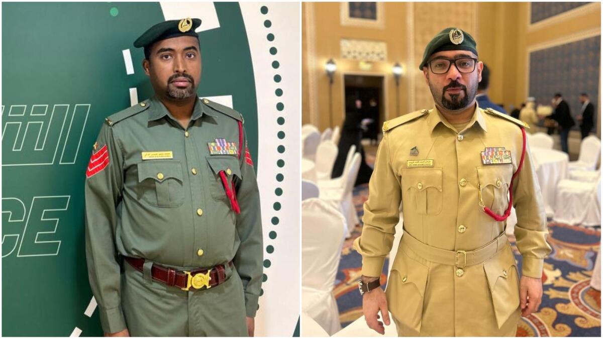 Sgt Muhammad Ateeq and Officer Adel Ahmed Mohammed Ghareeb. — Photos: Supplied