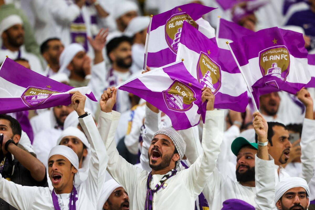 Ain fans are expected to create an amazing atmosphere at the Hazza bin Zayed Stadium on Saturday. — AFP