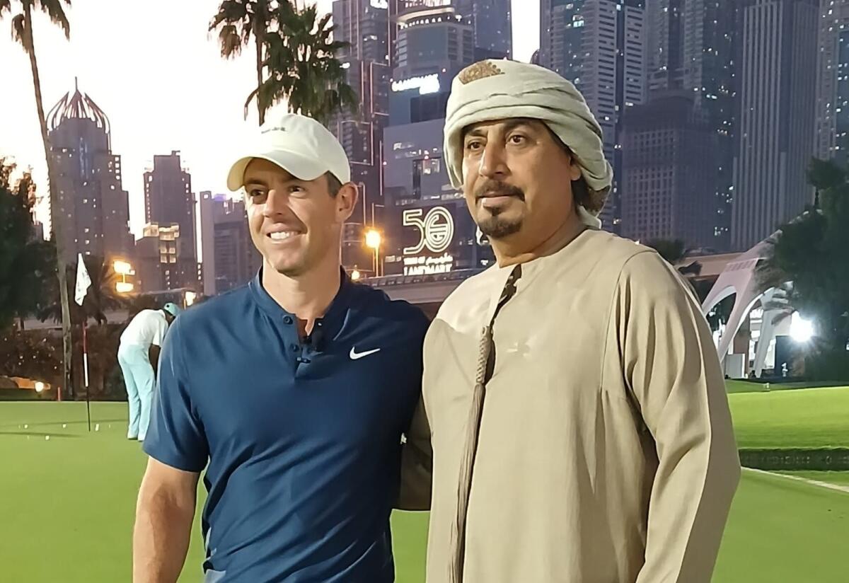 General Abdullah Alhashmi with Rory McIlroy. - LW