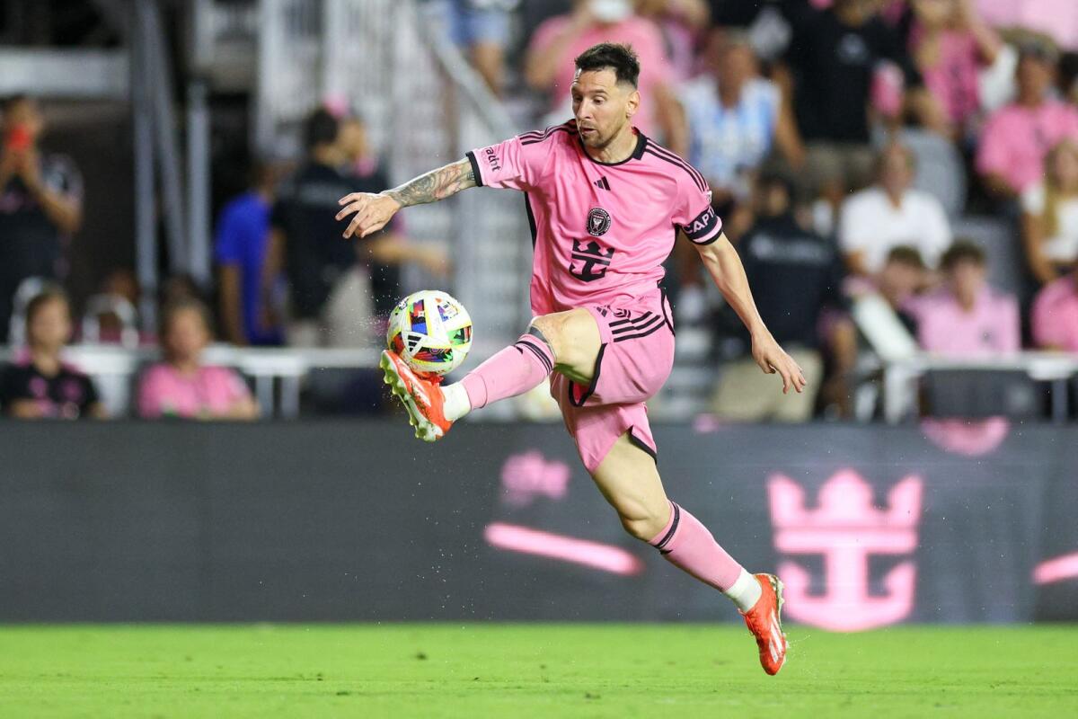Inter Miami forward Lionel Messi controls the ball during the MLS match against New York Red Bulls. — Reuters