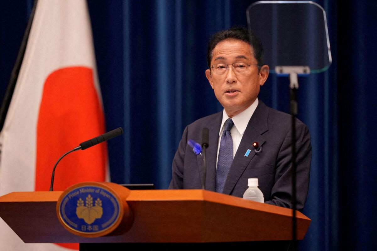File. Japan's Prime Minister Fumio Kishida. Photo: Reuters