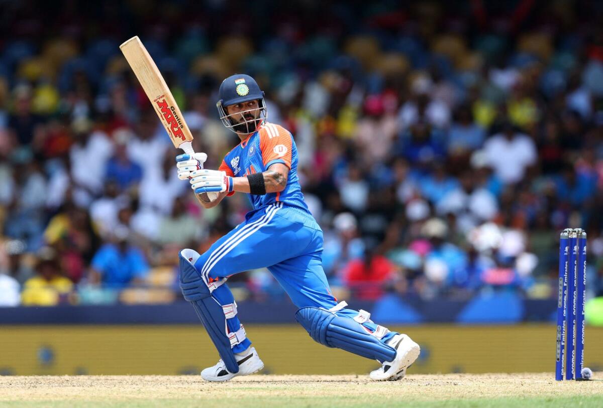 Virat Kohli plays a knock during his crucial knock. — Reuters