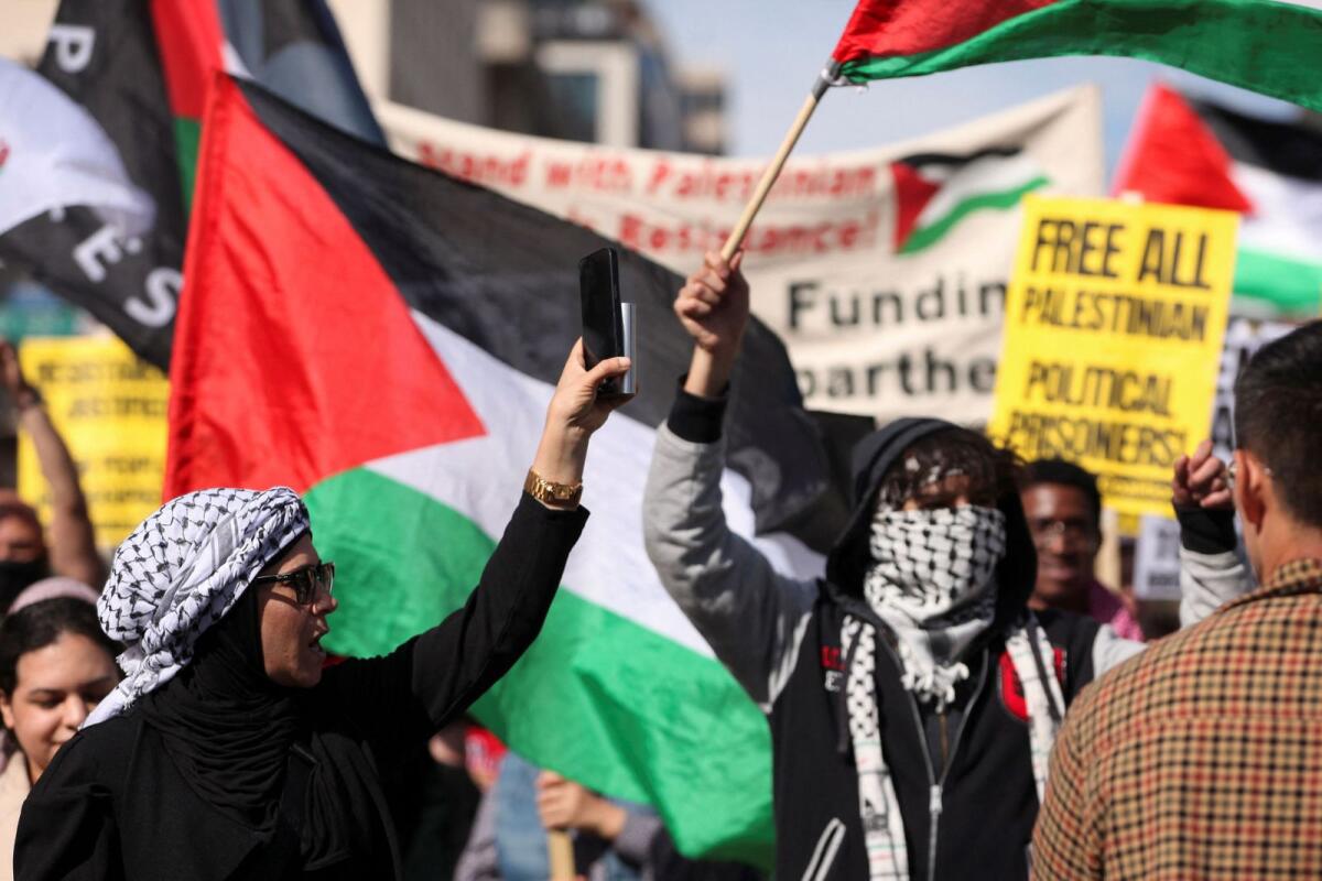 Supporters of the Palestinian people. Photo: Reuters