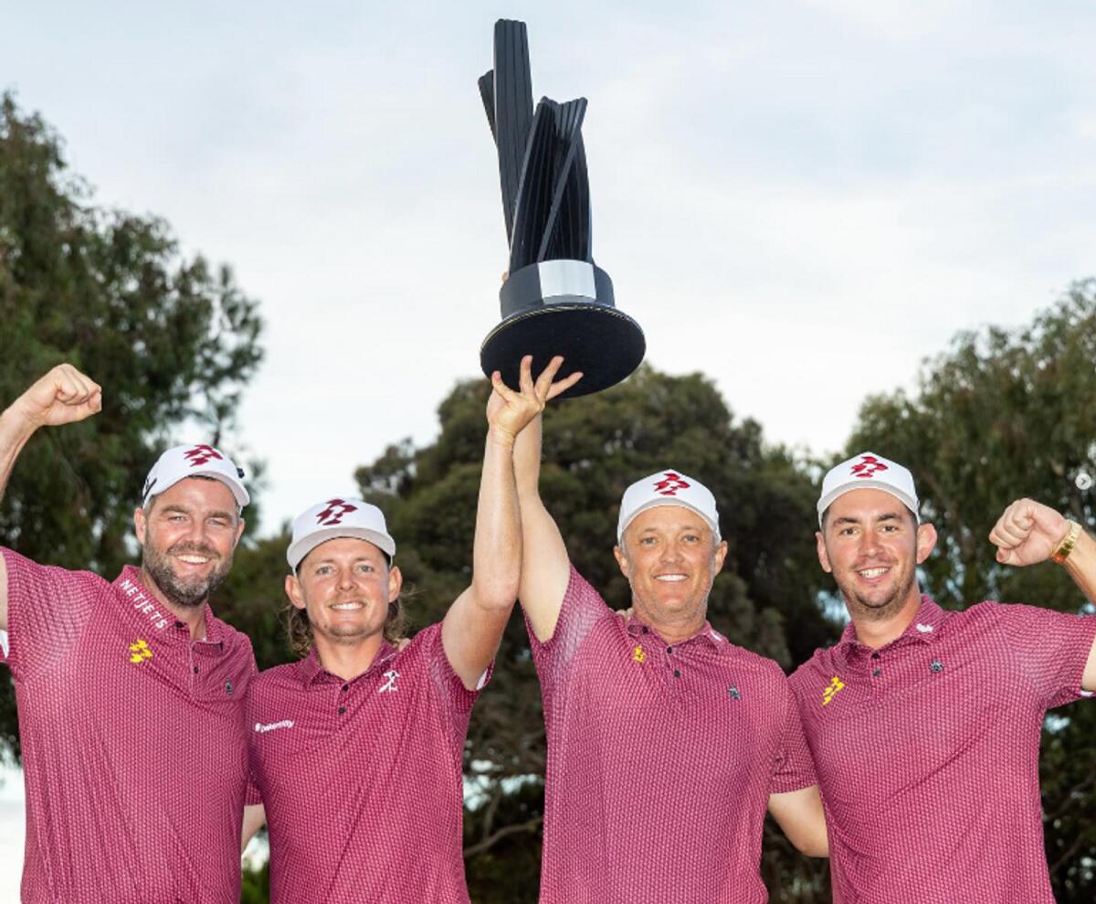 All-Australian team Rippers GC celebrate after winning LIV Golf Adelaide. - Instagram