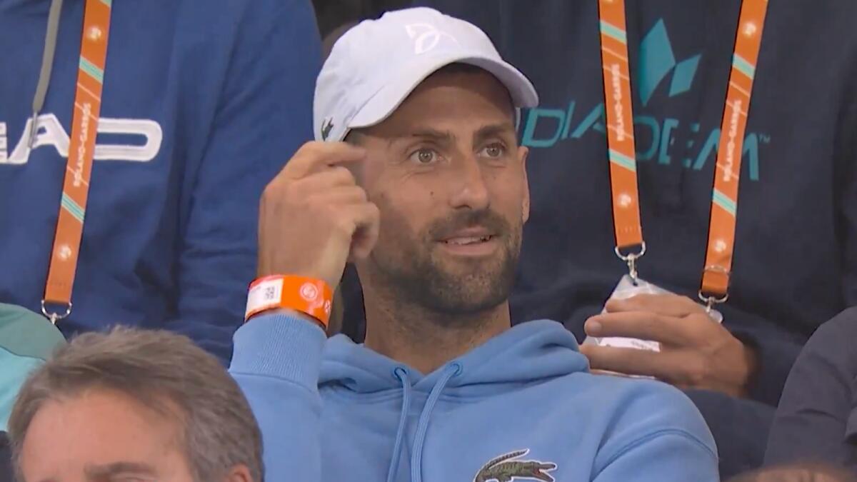 Novak Djokovic was also at the stadium to watch Nadal's match. — X