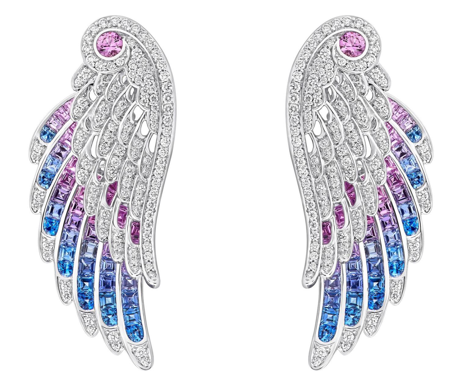 Commemorate Eid with these Wings Embrace Bird of Paradise Drop Earrings from Garrard. Dh135,000