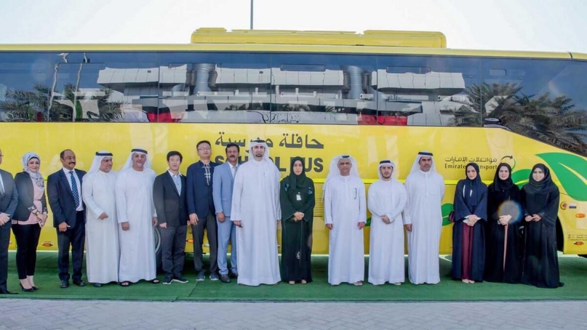 The first zero emission school bus in the region runs on a rechargeable battery. — Supplied photo