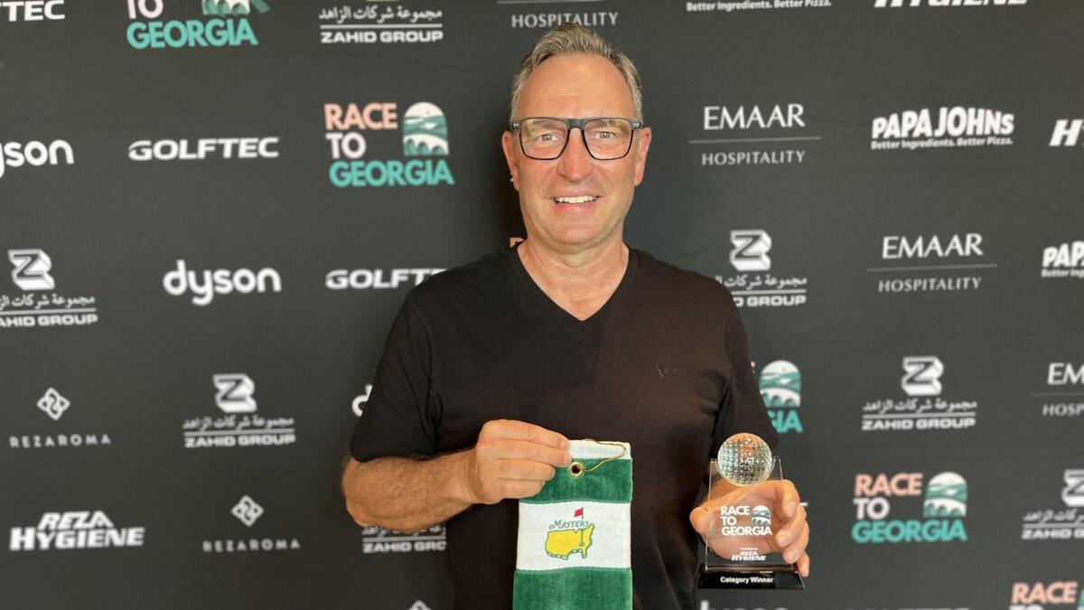 Yves Buchard, winner of Division A in the Race to Georgia Qualifier at The Els Club. - Supplied photo
