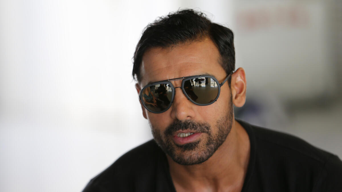NA270116-RL-INDIANACTOR John Abraham, is an Indian film actor, producer and a former model during media interview at Yas Marina Circuit in Abu Dhabi, January 27, 2016. Photo By Ryan Lim