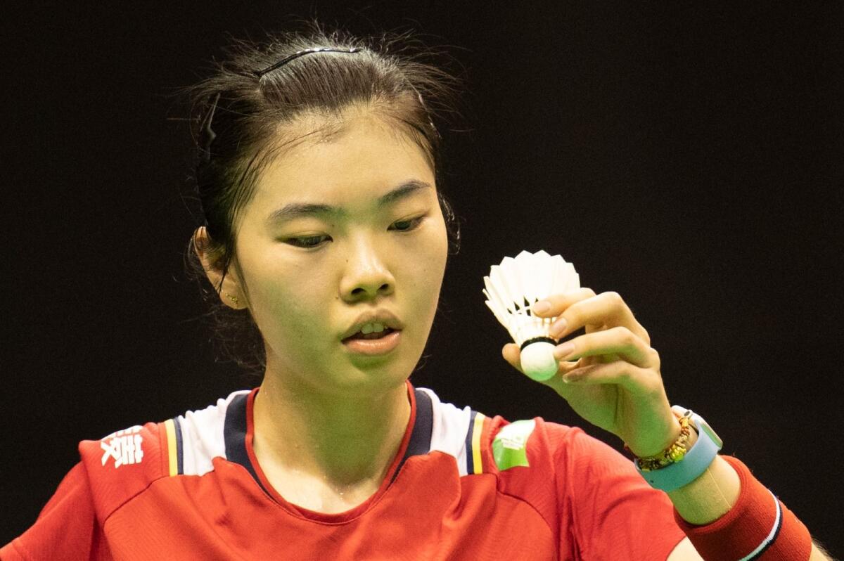 Gao Fang Jie of China during her match against PV Sindhu of India. — Photo by Shihab