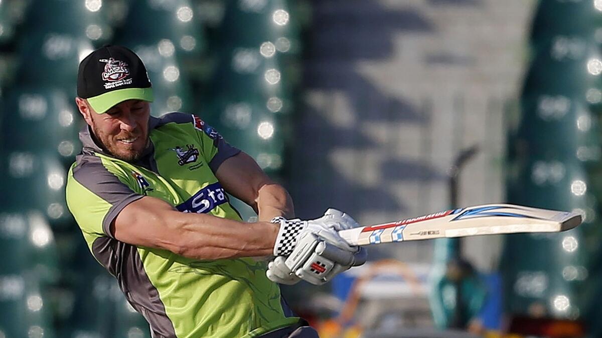 SIZZLING TON: Chris Lynn on his way to match-winning unbeaten 113 during the PSL match against Multan Sultans in Lahore.