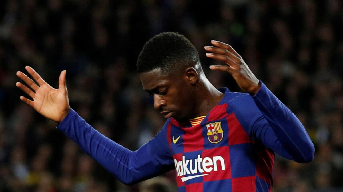 Barcelona winger Ousmane Dembele. — Reuters