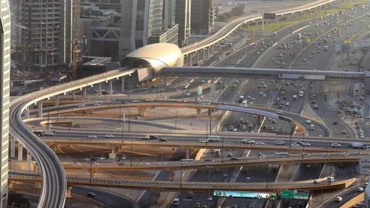 A view of Shaikh Zayed Road in Dubai. Driven by infrastructure investments, the Dubai construction sector is poised to outperform the overall UAE market.