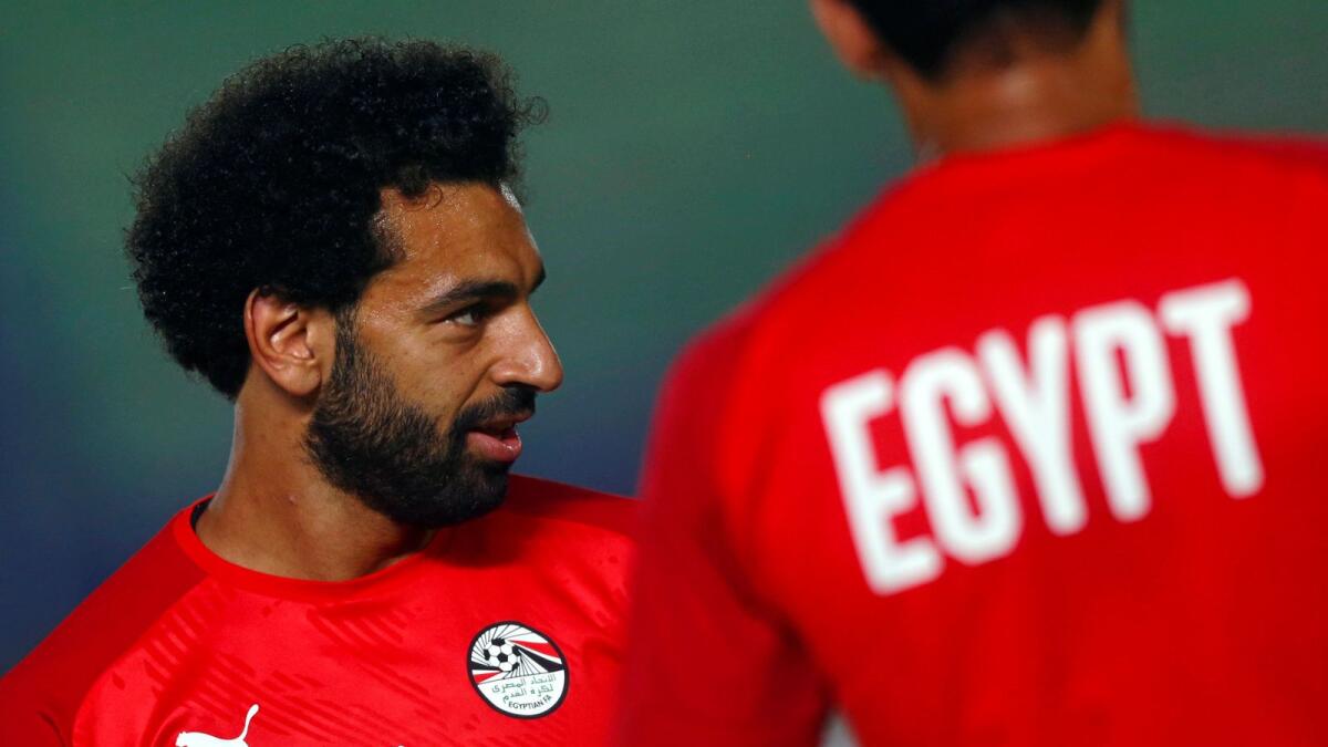 Egypt's striker Mohamed Salah in a training session. (Reuters file)