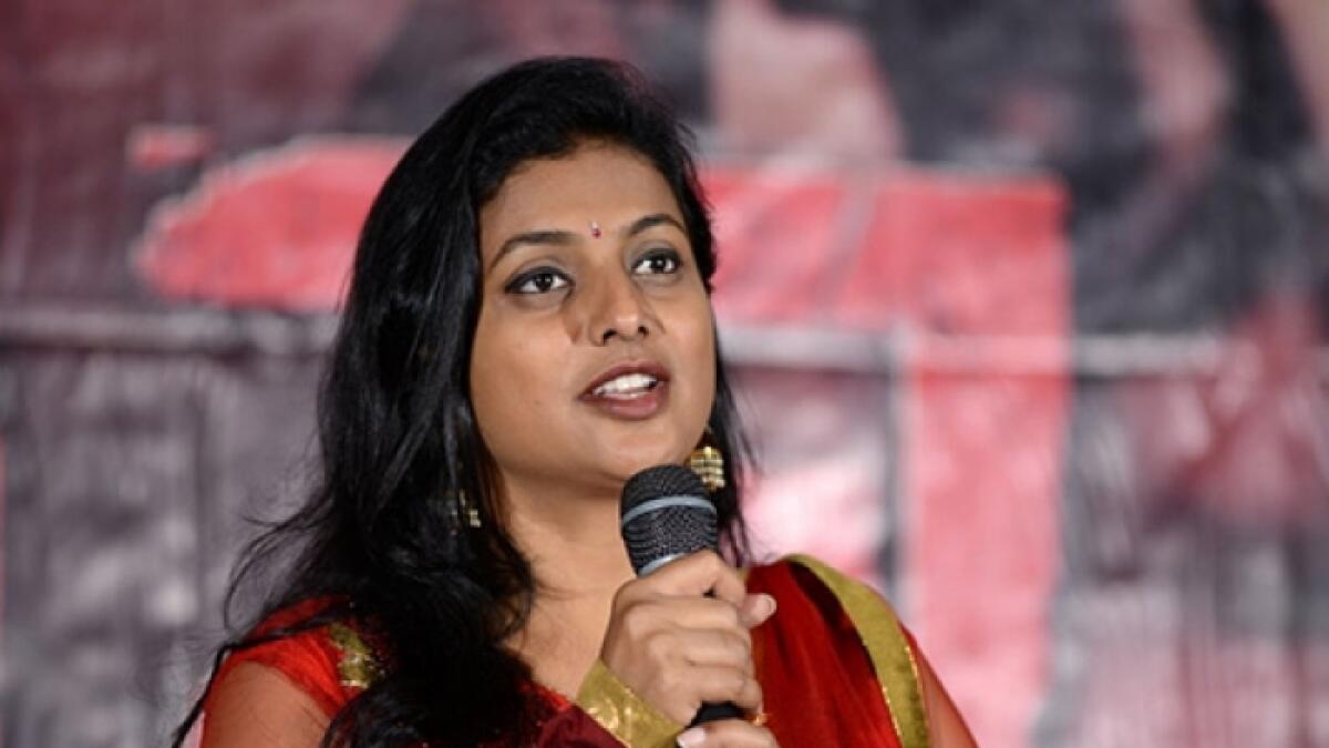 Actor-turned-politician and YSR Cong MLA R K Roja