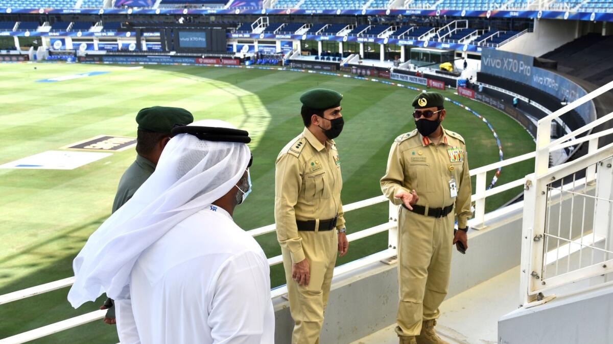 Major General Abdullah Ali Al Ghaithi also reviewed the latest smart technologies deployed by Dubai Police to secure the venue. — Government of Dubai Media Office