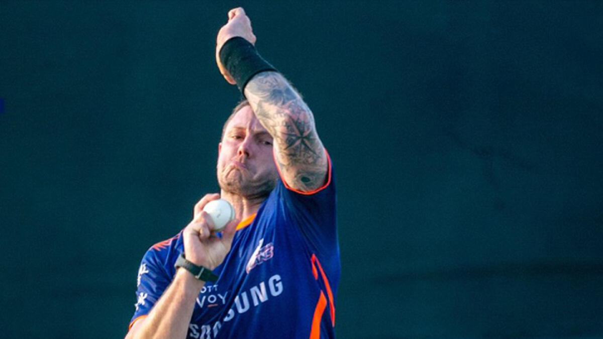 Pattinson, who previously played for KKR, took part in his first practice session at the Zayed Cricket Stadium, after the mandatory seven-day quarantine. - Mumbai Indians Twitter