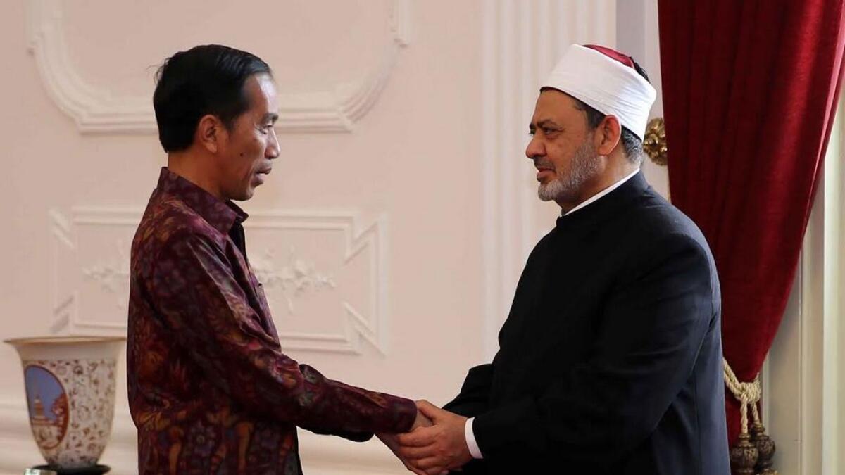 President Joko Widodo welcomes Grand Imam